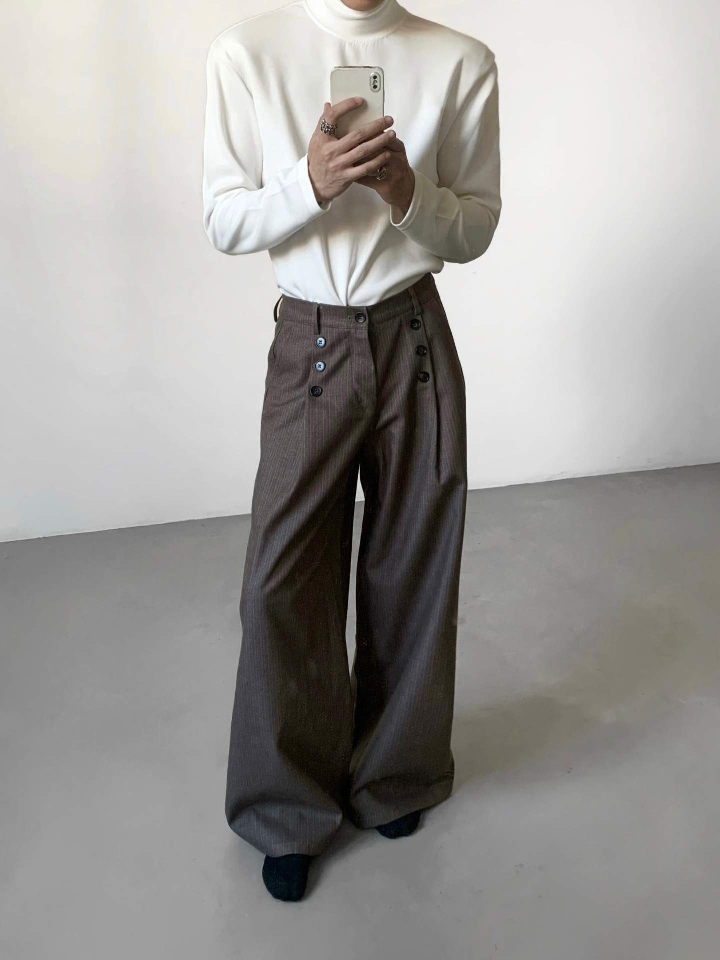 에이스 테일러스 남성 캐주얼 스트라이프 수트 팬츠 루즈 - Tailored Trouser Wide 리뷰 및 가격