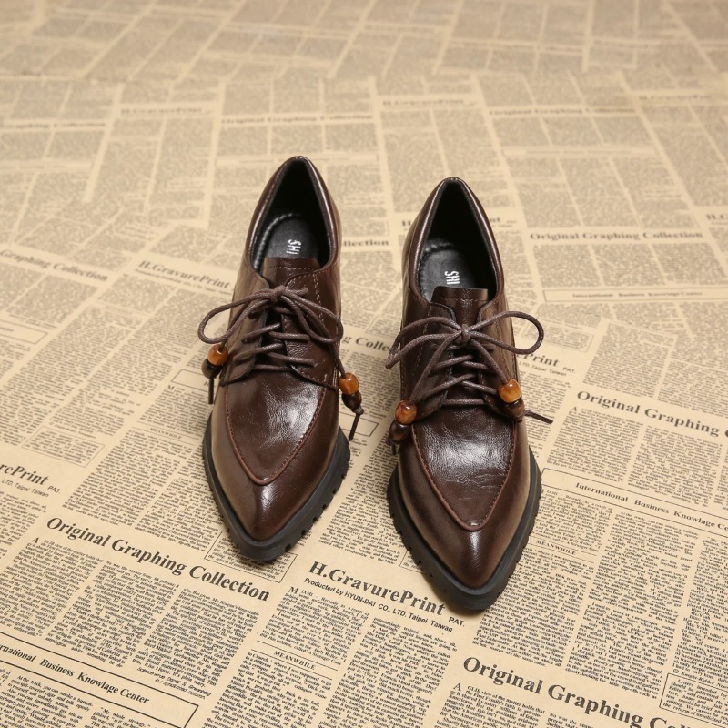 레트로 스트랩 디자인 딥 마우스 여성용 블록 힐 플랫폼 - Pump Heel Block 리뷰 및 가격