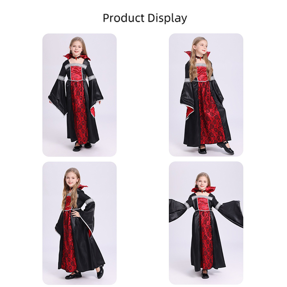 레드 블랙 마녀 코스튬 후드 롱 드레스 해골 프린트 레 - Women'S Red Formal Wear 리뷰 및 가격